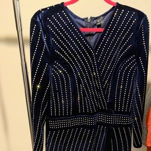 Blue and silver gemstone dress